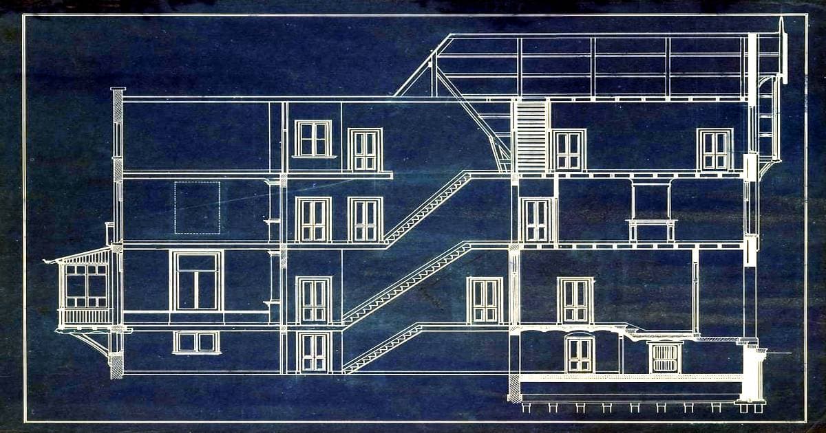 chain-of-thought prompting - Architectural blueprint of a multi-story building