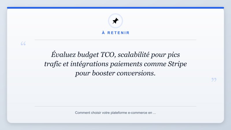 À retenir: Évaluez budget TCO, scalabilité pour pics trafic et intégrations paiements comme Stripe pour booster...