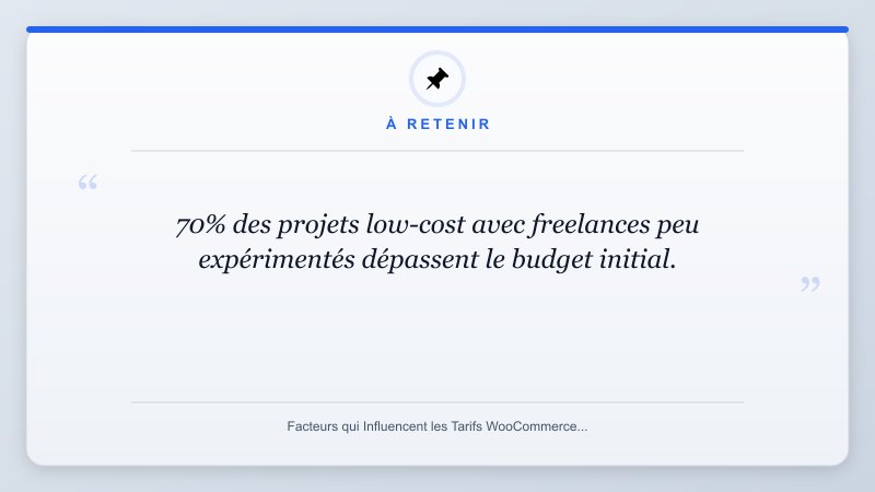 À retenir: 70% des projets low-cost avec freelances peu expérimentés dépassent le budget initial.